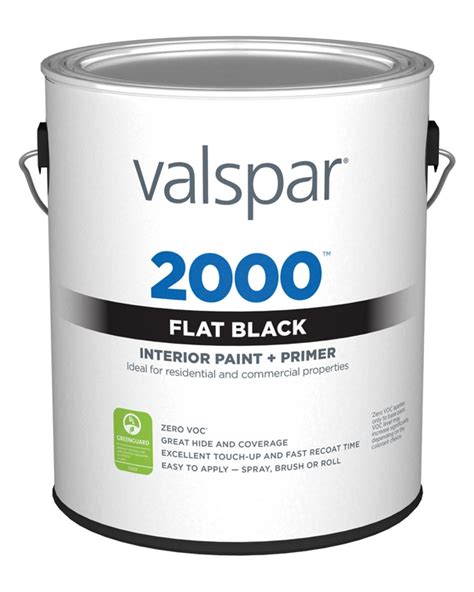 Valspar® 2000™ Flat Black Acrylic Interior Paint .